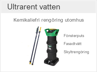 ultrarent vatten utomhus - fönsterputs och fasadtvätt